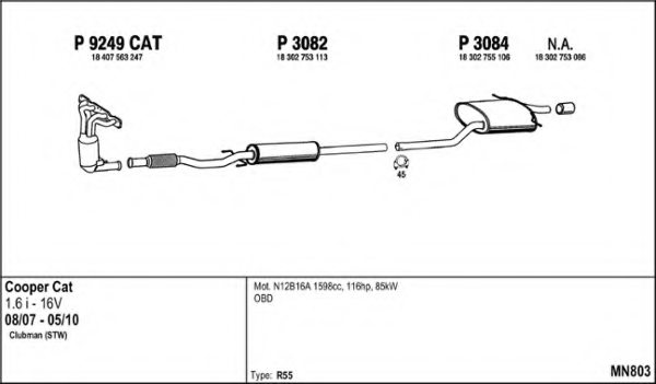 FENNO MN803 Exhaust System